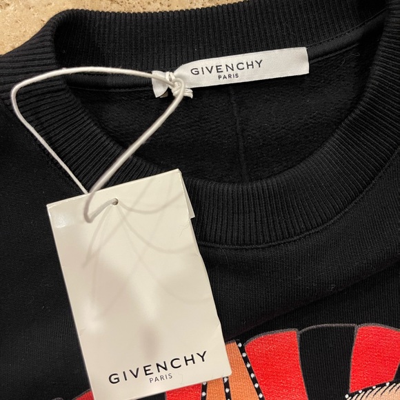 Givenchy Multi Color Rottweiler Dog Black Crewneck Luxury - Picture 6 of 10